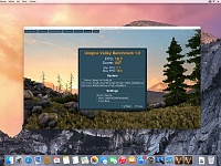 Zrzut ekranu 2015-05-16 o 18.28.15  Testy podstawowej karty graficznej  NVidia GeForce GT 620  programem Unigine Valley Benchmark 1.0 .  Do zadań "domowych " wystarczy ale Macstorm Cube EC ma możliwość upgradu do bardziej wydajnych kart jak np. GTX 660. Ustawienia programu 1280x720 Basic.